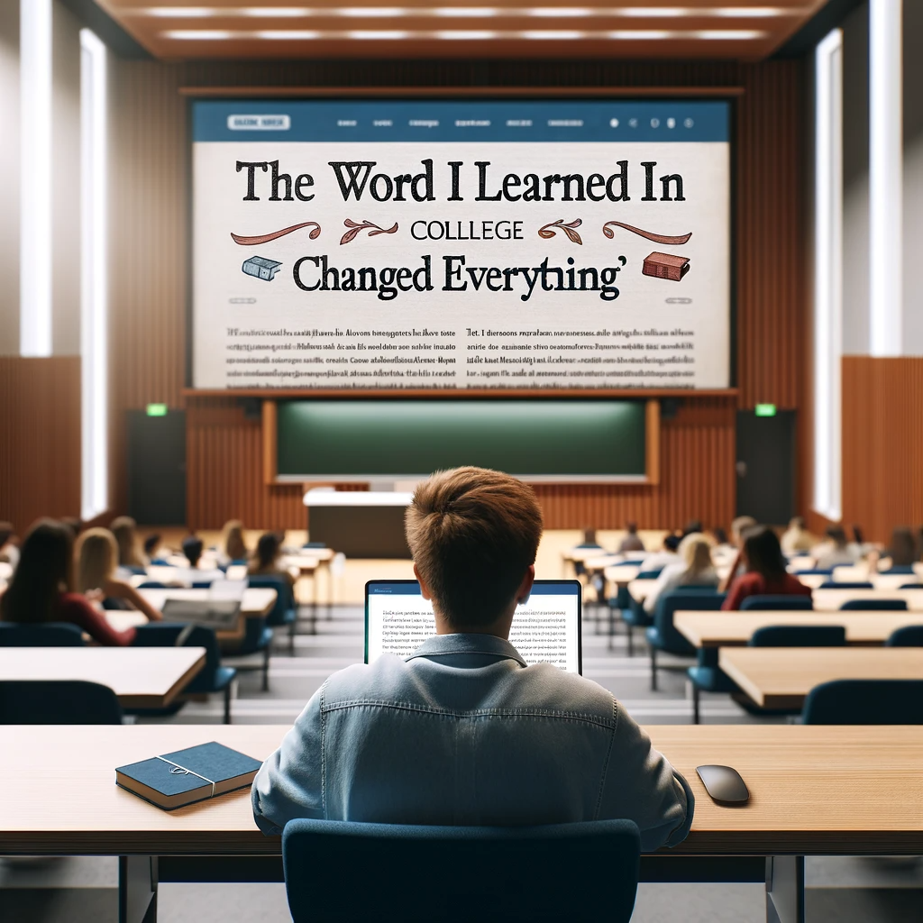 The Word I Learned in College That Changed Everything